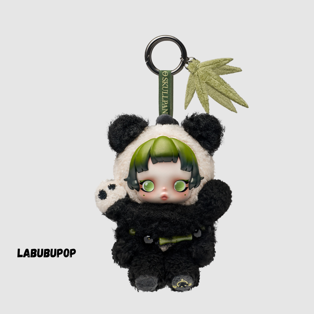 SKULLPANDA- Lazy Panda Collectible Plush Doll Pendant