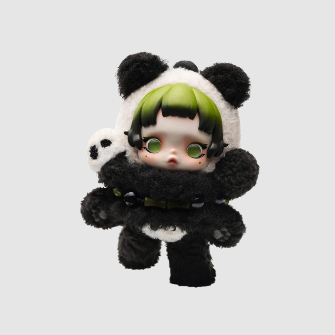 SKULLPANDA- Lazy Panda Collectible Plush Doll Pendant