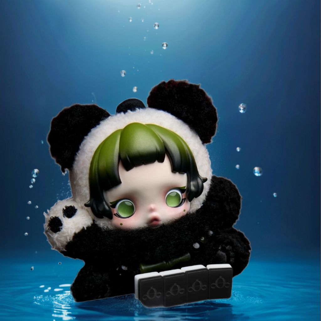 SKULLPANDA- Lazy Panda Collectible Plush Doll Pendant