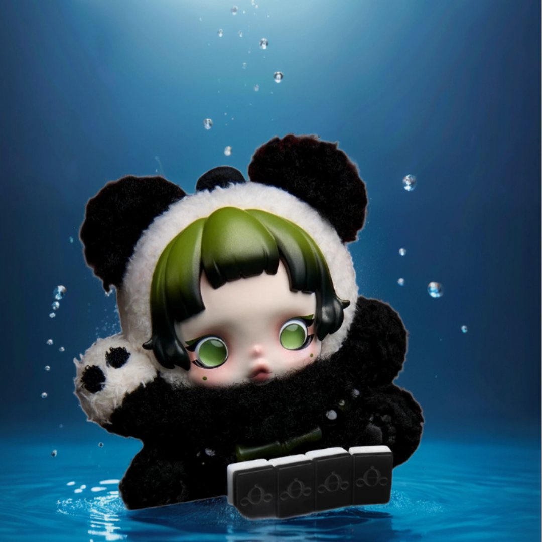 SKULLPANDA- Lazy Panda Collectible Plush Doll Pendant