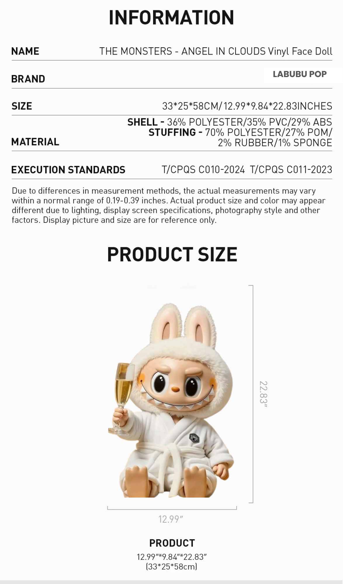 POP MART The Monsters Labubu and Zimomo Angel in Clouds Collectible Figure